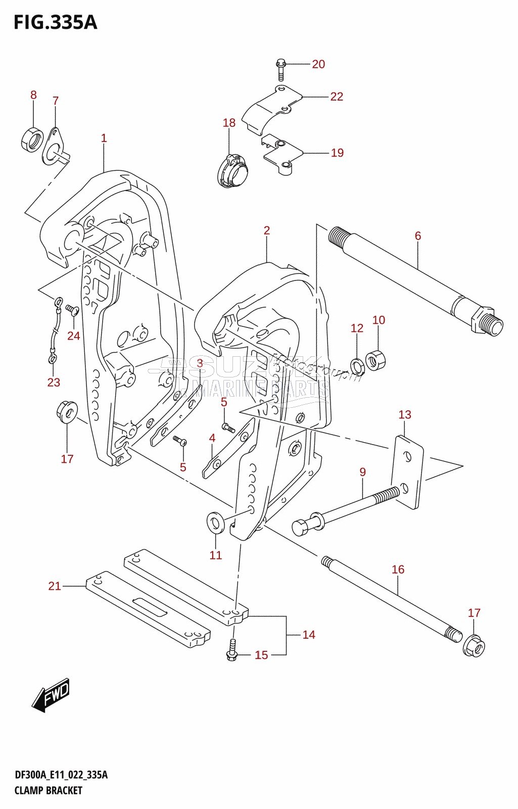 CLAMP BRACKET (X-TRANSOM,XX-TRANSOM)