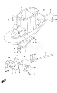 Outboard DF 300B drawing Drive Shaft Housing w/Transom (X)