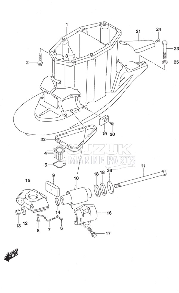 Drive Shaft Housing w/Transom (X)