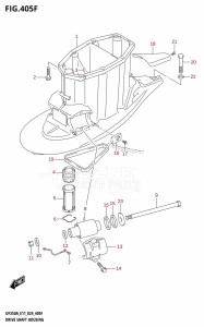 DF350A From 35001F-440001 (E11)  2024 drawing DRIVE SHAFT HOUSING ((DF350AMD,DF300BMD):X-TRANSOM)