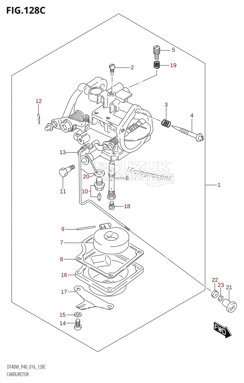 CARBURETOR (DT40WR:P40)