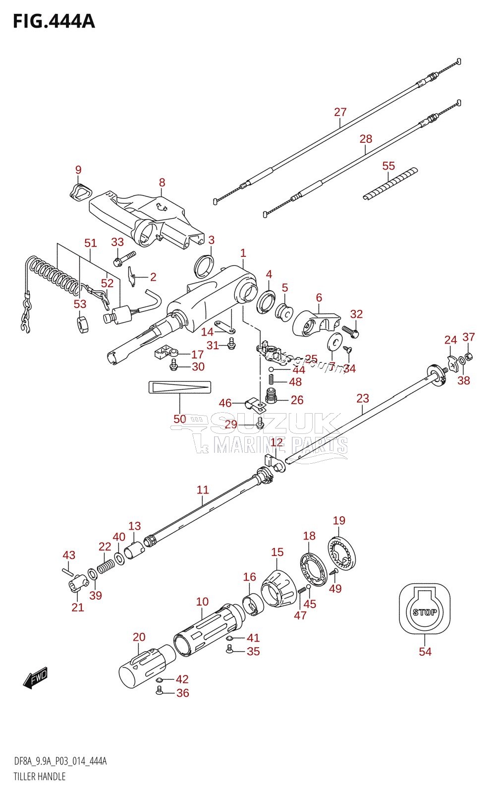 TILLER HANDLE (DF8A:P03)