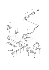 Outboard DT 8c drawing Throttle Shaft