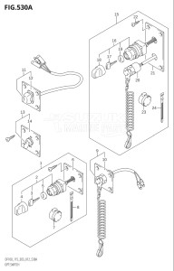 09001F-251001 (2002) 90hp E03-USA (DF90TK2) DF90 drawing OPT:SWITCH (DF100T:E03)