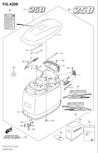 25004F-510001 (2005) 250hp E03-USA (DF250ST  DF250T  DF250Z) DF250T drawing ENGINE COVER (DF250T:E03)