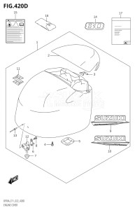 07003F-240001 (2022) 70hp E11 E40-Gen. Export 1-and 2 (DF70AT  DF70ATH  DF70ATH) DF70A drawing ENGINE COVER (DF80A:(021,022))