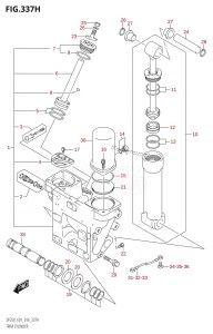 DF250Z From 25003Z-610001 (E40)  2016 drawing TRIM CYLINDER (DF225Z:E40)