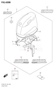 DF150AZ From 15003Z-040001 (E01 E40)  2020 drawing ENGINE COVER (DF200AT:E40,DF200AZ:E40)