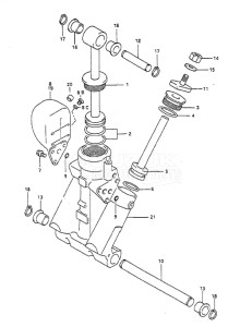 Outboard DT 55 drawing Trim Cylinder (1995 to 1997)