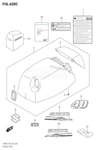 DT40 From 04005K-610001 ()  2016 drawing ENGINE COVER (DT40WR:P40)