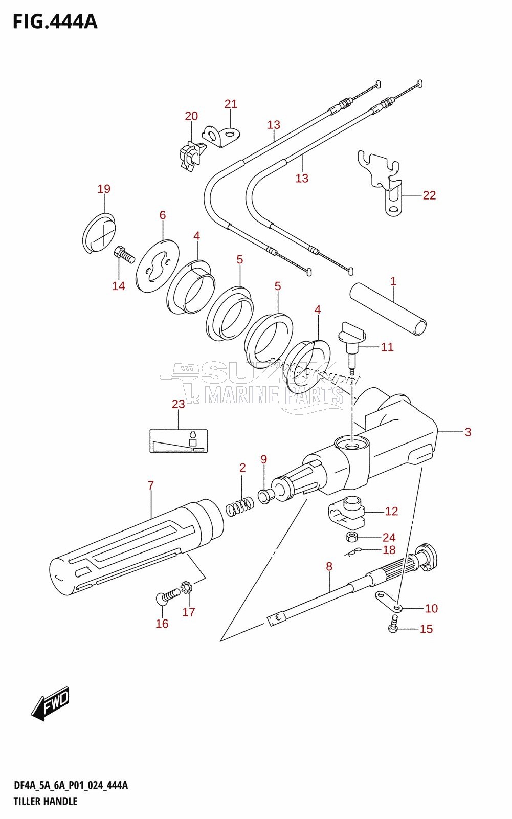 TILLER HANDLE