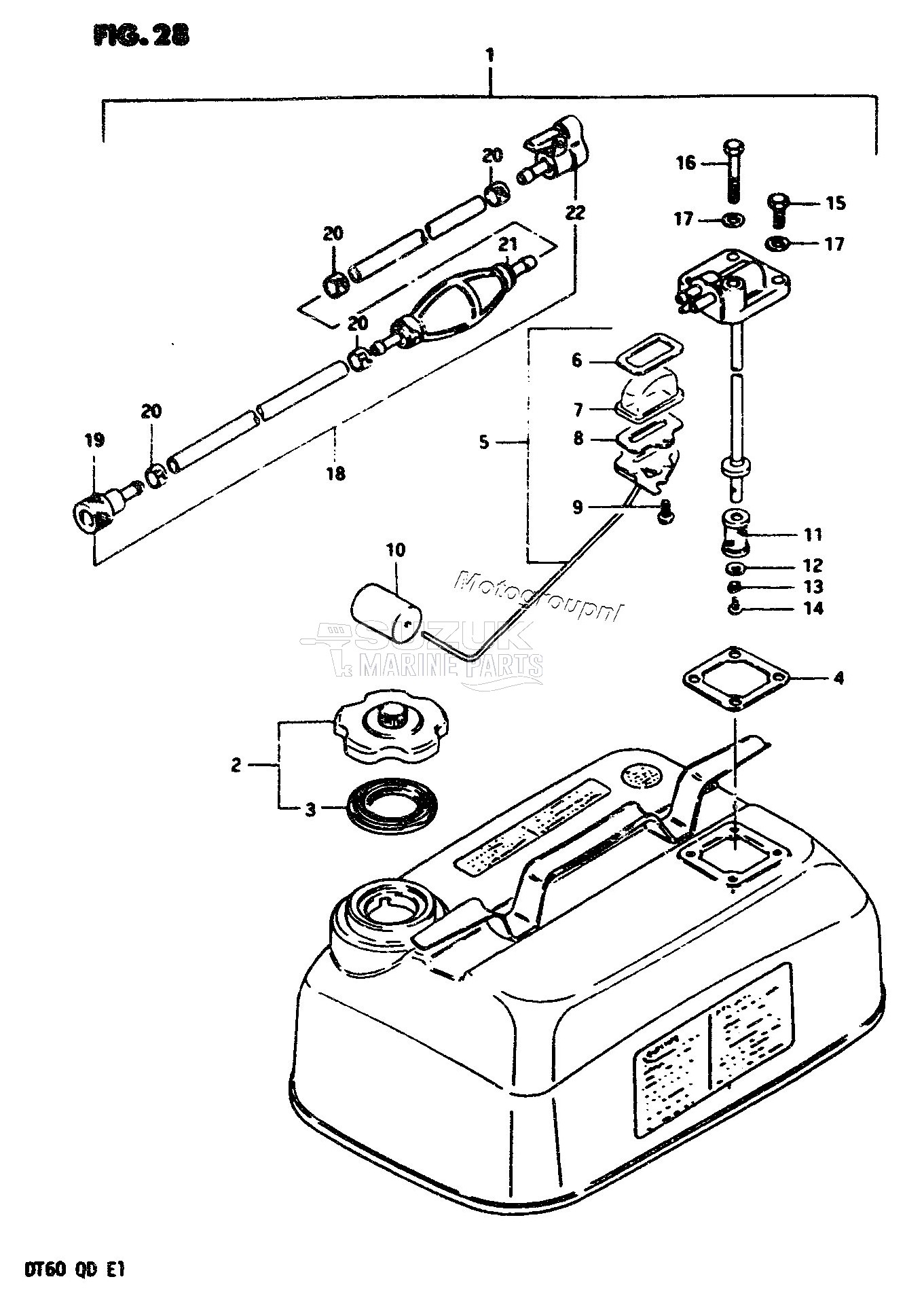 FUEL TANK T O /​ I, O /​ I (E28)