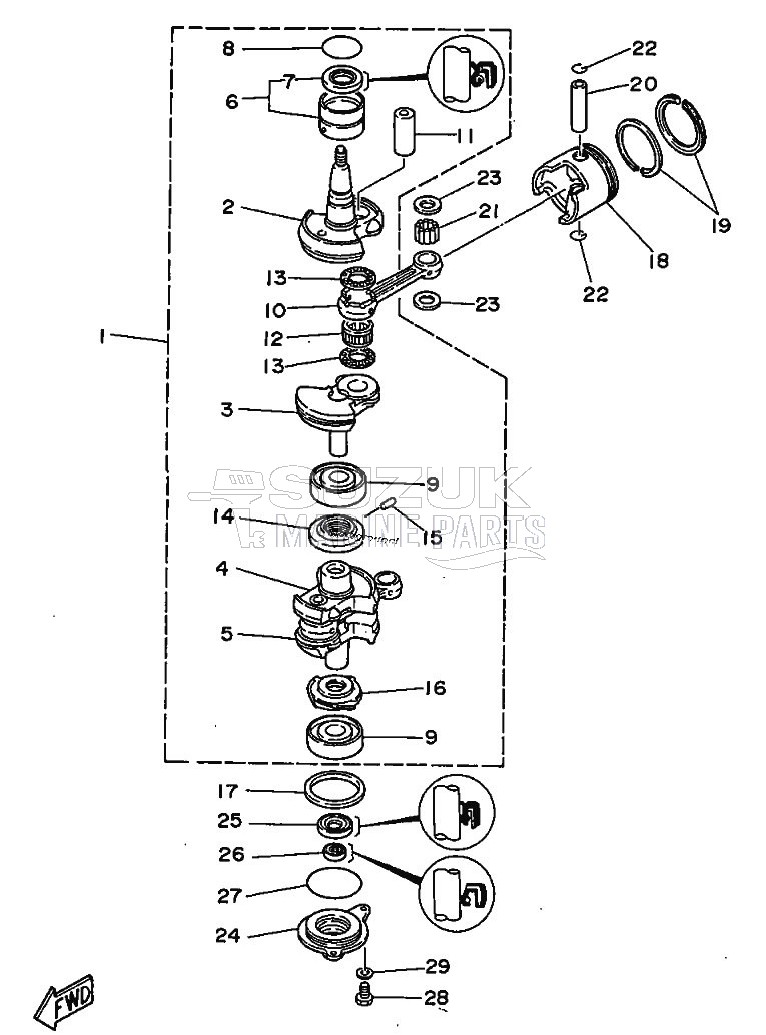 CRANKSHAFT--PISTON