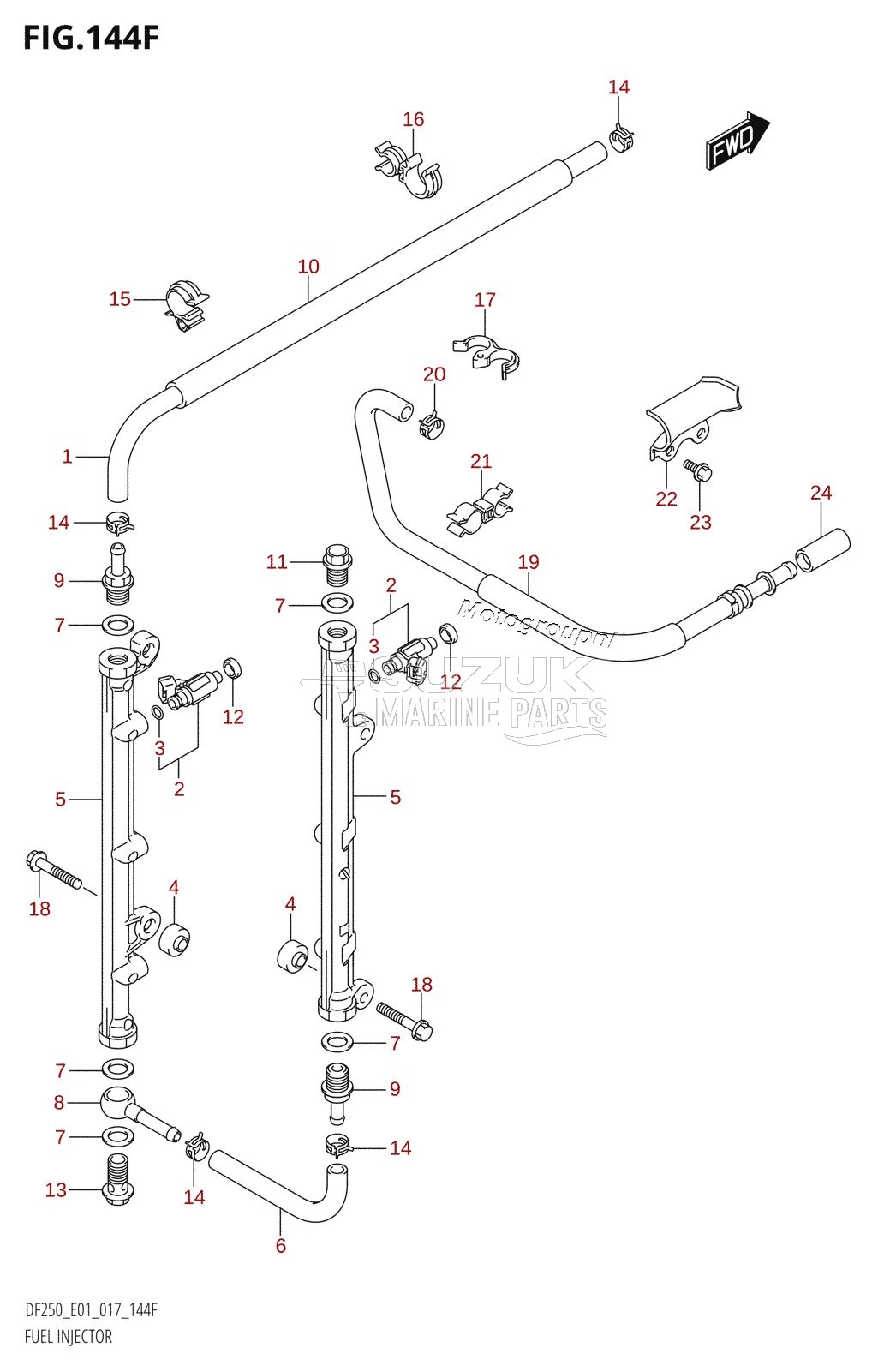 FUEL INJECTOR (DF225T:E40)