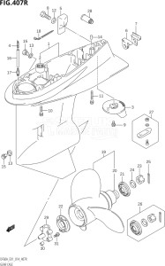 05004F-410001 (2014) 50hp E01-Gen. Export 1 (DF50AVT  DF50AVTH) DF50A drawing GEAR CASE (DF60AVT:E01)