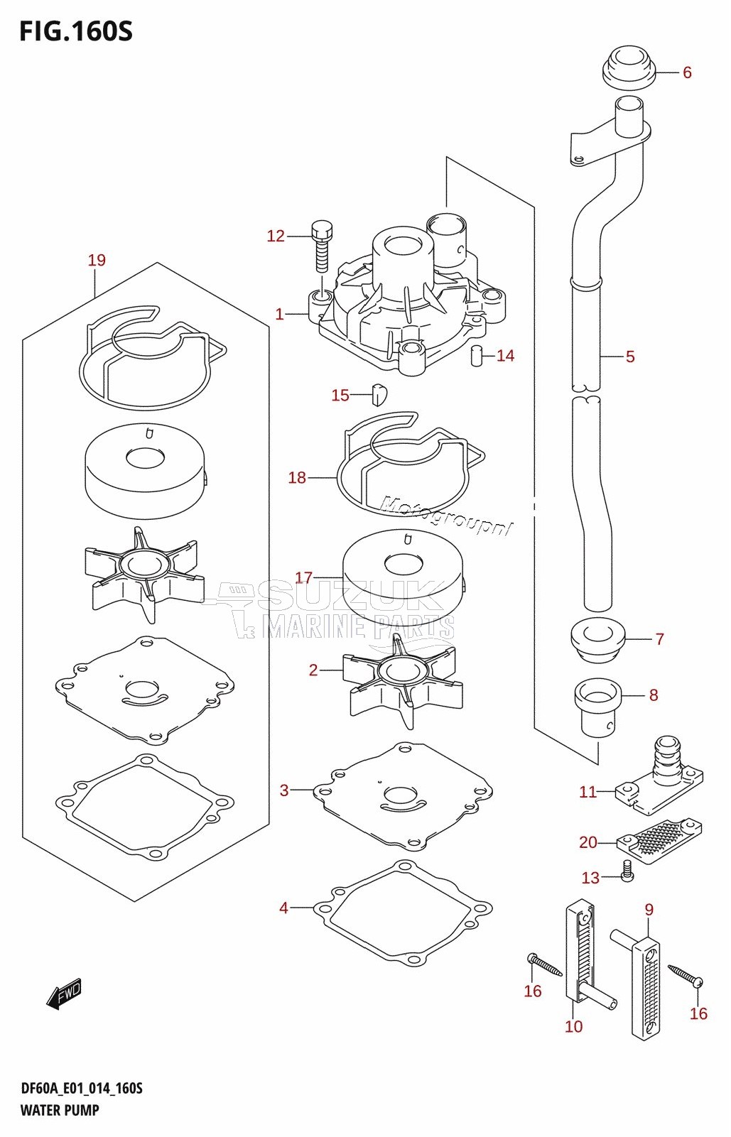 WATER PUMP (DF60AVT:E40)