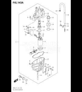 07501F-340001 (2023) 75hp E03-USA (DF75AT) DF75A drawing FUEL VAPOR SEPARATOR (E01,E03,E11)