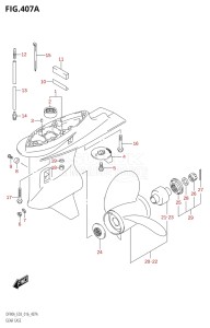 08002F-610001 (2016) 80hp E03-USA (DF80A) DF80A drawing GEAR CASE (DF70A:E03)