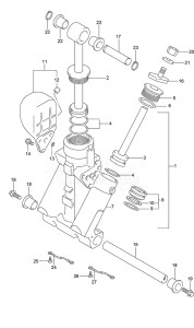 Outboard DF 250 drawing Trim Cylinder (DF 250S)