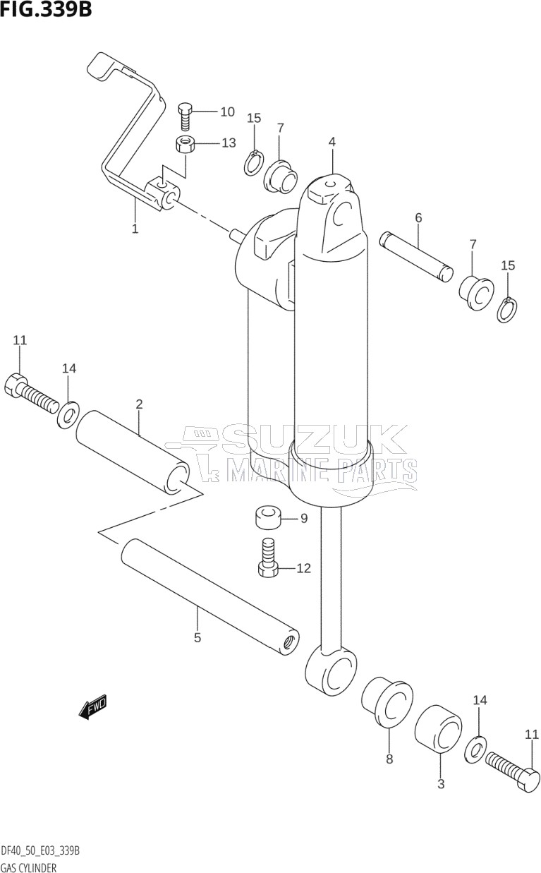 GAS CYLINDER ((DF40QH,DF50QH):(K1,K2))