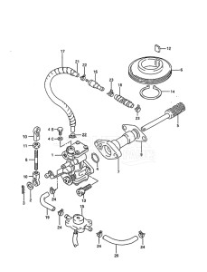 Outboard DT 85 drawing Oil Pump (1995 to 2000)