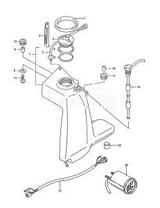 Outboard DT 85 drawing Oil Tank (1995 to 2000)