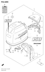 15002Z-210001 (2012) 150hp E01 E40-Gen. Export 1 - Costa Rica (DF150Z) DF150Z drawing ENGINE COVER (DF150Z:E01)