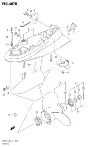 14001Z-251001 (2002) 140hp E01-Gen. Export 1 (DF140ZK2) DF140 drawing GEAR CASE (DF140Z,DF140WZ)