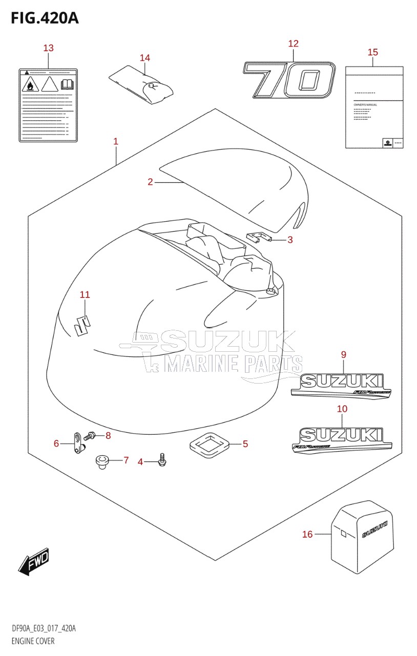 ENGINE COVER (DF70A:E03)