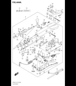 09003F-810001 (2018) 90hp E01 E40-Gen. Export 1 - Costa Rica (DF90AT  DF90ATH) DF90A drawing TILLER HANDLE (DF70ATH,DF90ATH)
