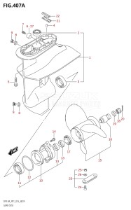 00994F-610001 (2016) 9.9hp P01-Gen. Export 1 (DF9.9A  DF9.9AR) DF9.9A drawing GEAR CASE