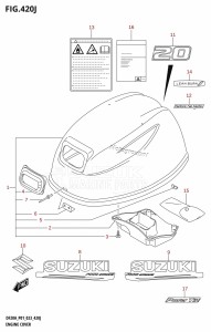 DF9.9B From 00995F-340001 (E01)  2023 drawing ENGINE COVER ((DF20A,DF20AR,DF20AT,DF20ATH):020)