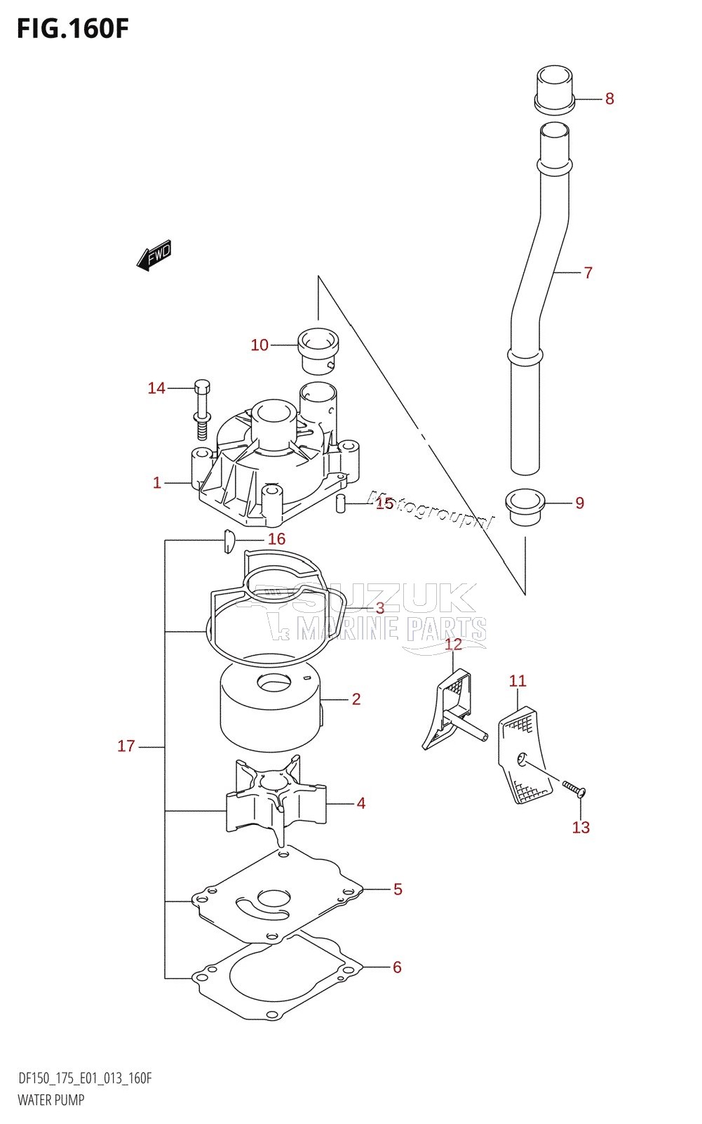 WATER PUMP (DF175T:E40)