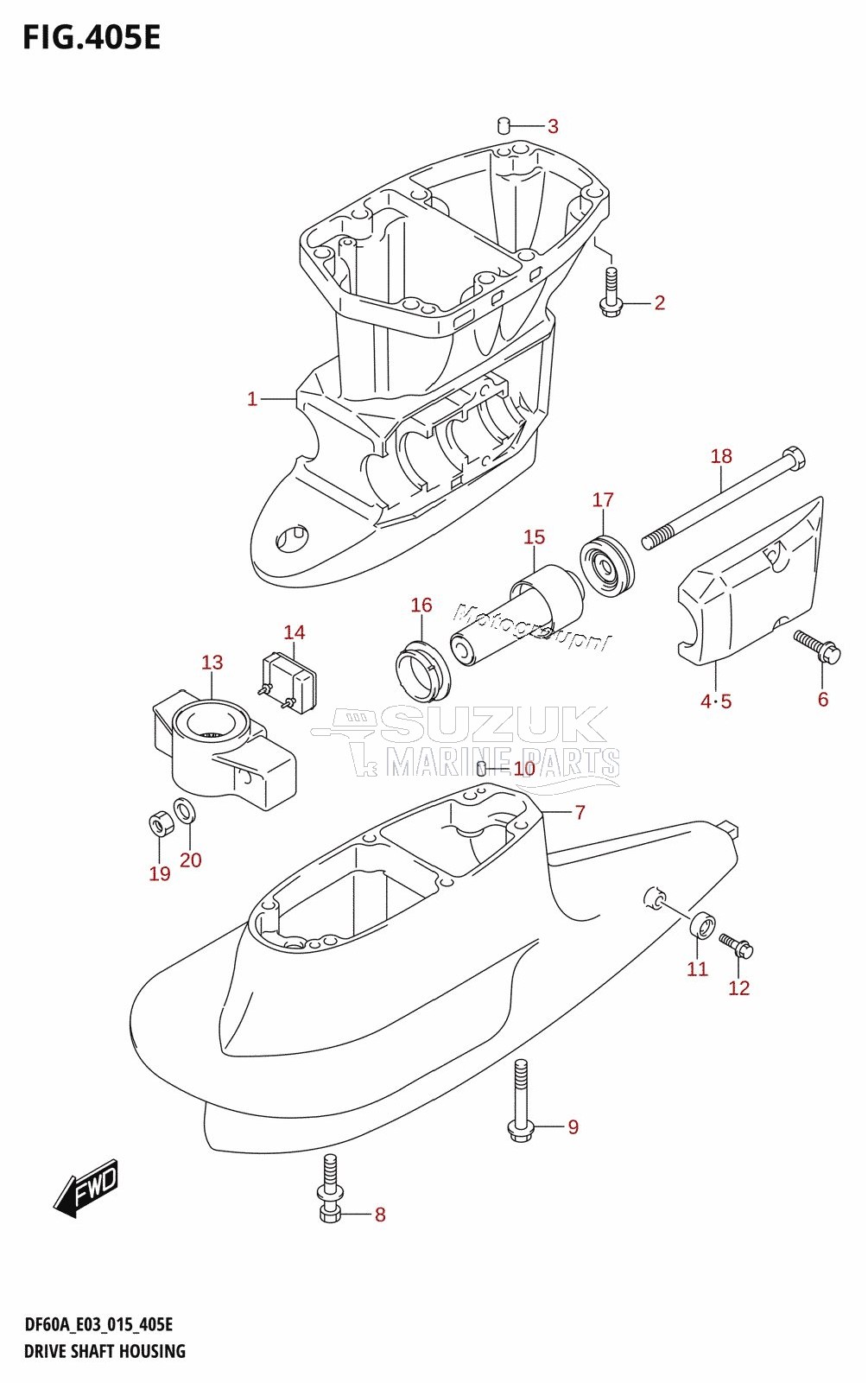 DRIVE SHAFT HOUSING (DF60AVT:E03)