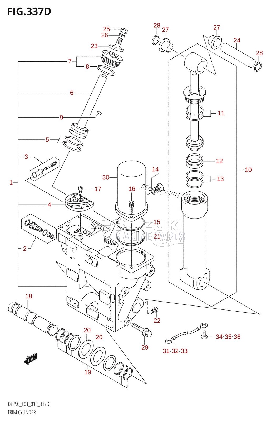 TRIM CYLINDER (DF200Z:E40:X-TRANSOM)