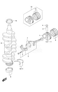 Outboard DF 90A drawing Crankshaft