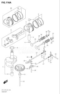 00252F-410001 (2014) 2.5hp P03-U.S.A (DF2.5) DF2.5 drawing CRANKSHAFT