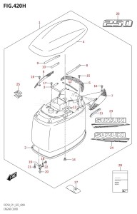 DF250ST From 25004F-340001 (E03)  2023 drawing ENGINE COVER ((DF250T,DF250Z):021)