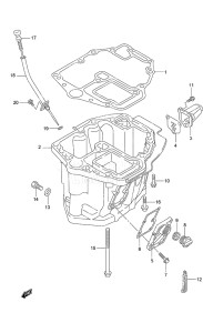 Outboard DF 90A drawing Oil Pan