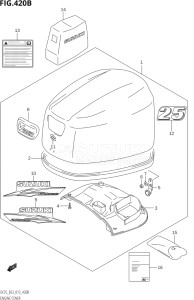 02503F-310001 (2013) 25hp E03-USA (DF25  DF25Q  DF25R) DF25 drawing ENGINE COVER (DF25R:E03)