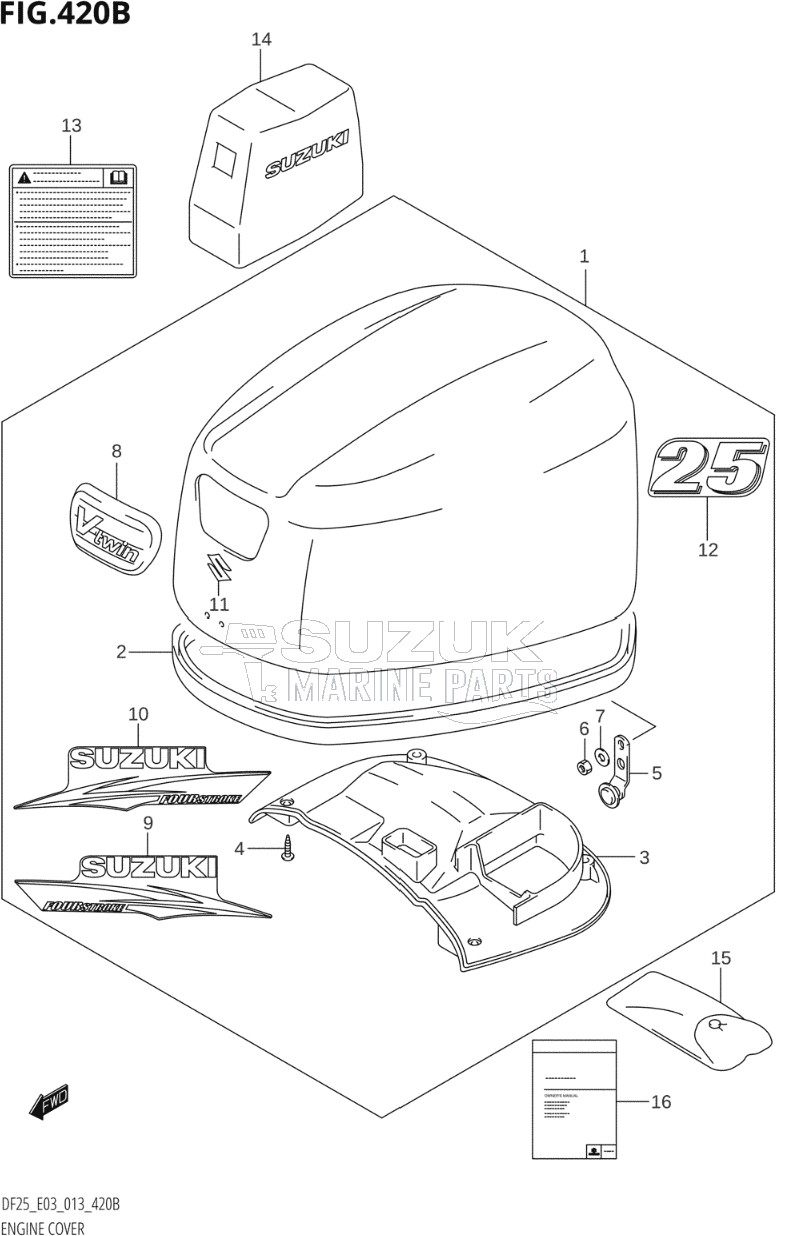 ENGINE COVER (DF25R:E03)