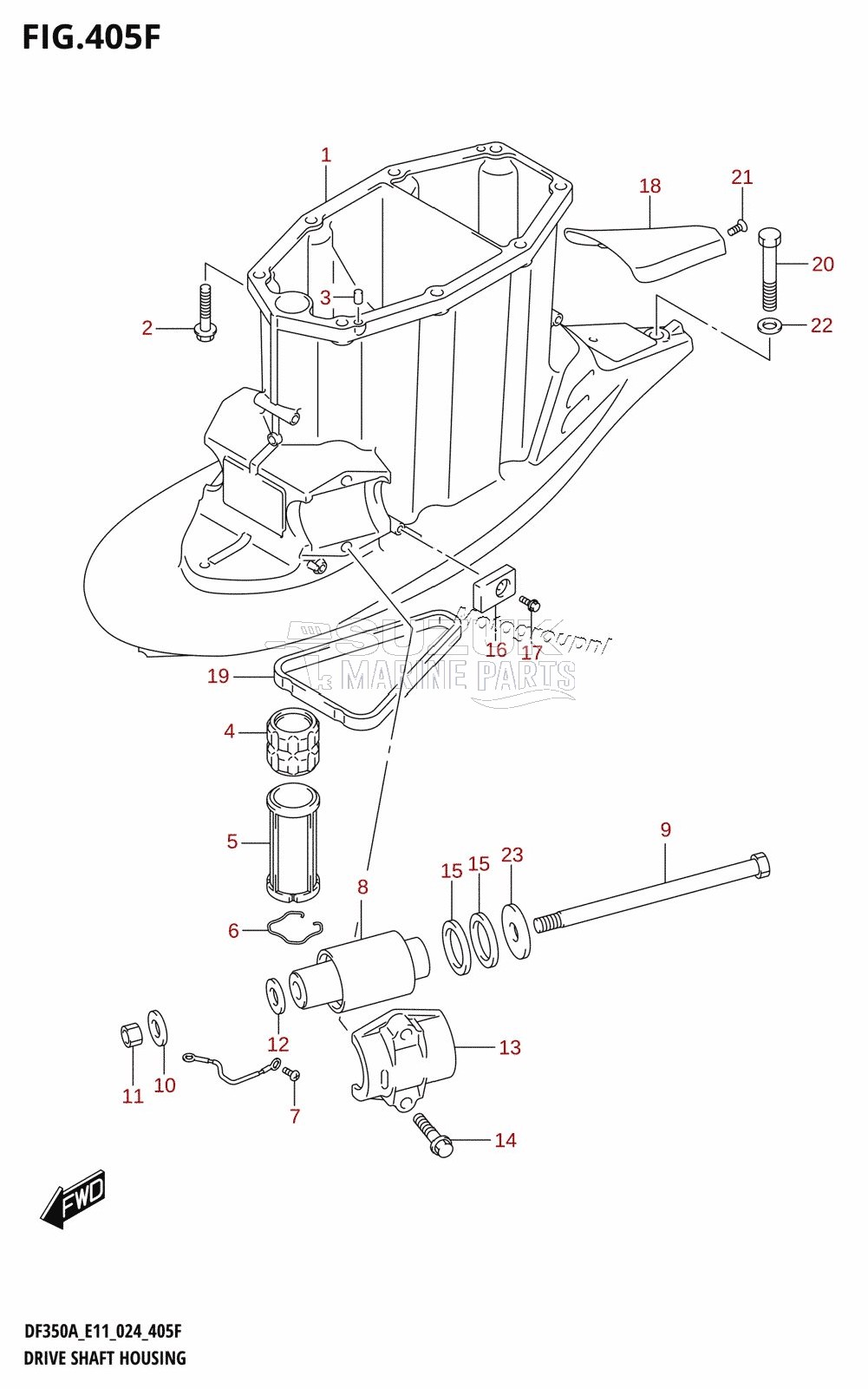 DRIVE SHAFT HOUSING ((DF350AMD,DF300BMD):X-TRANSOM)