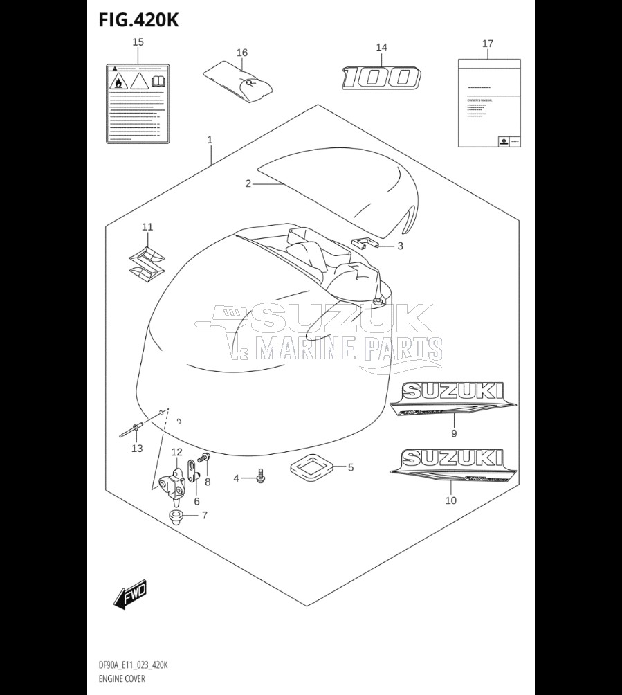 ENGINE COVER (DF100B:(021,022,023))