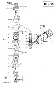 DT85 From 8501-614766 ()  1986 drawing CRANKSHAFT (DT85)