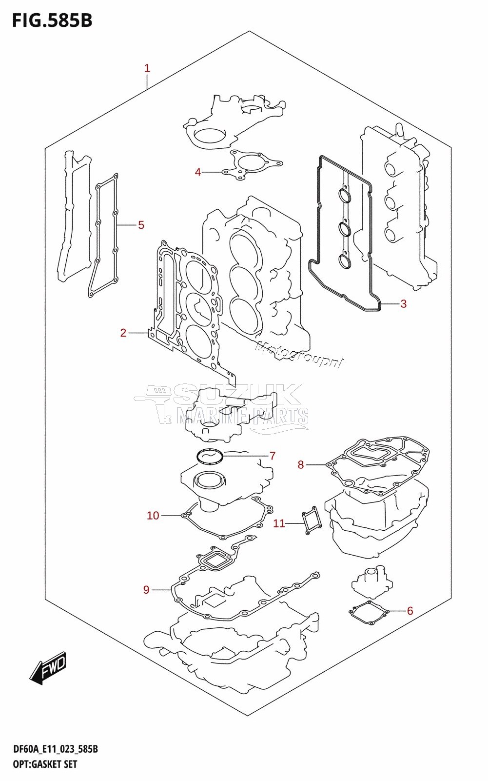 OPT:GASKET SET (DF50AVT,DF50AVTH,DF60AVT,DF60AVTH,DF40ASVT)