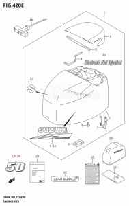 DF40A From 04003F-310001 (E01)  2013 drawing ENGINE COVER (DF50A:E01)