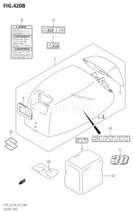 DT30 From 03005-210001 ()  2012 drawing ENGINE COVER (DT30:P40)