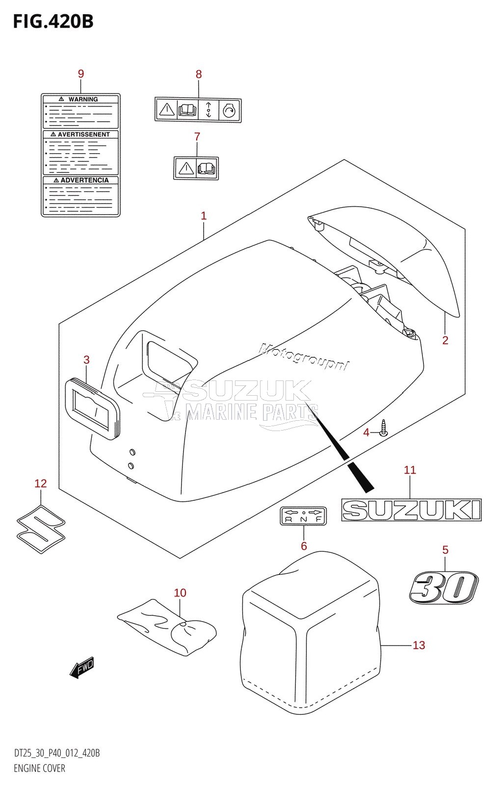 ENGINE COVER (DT30:P40)