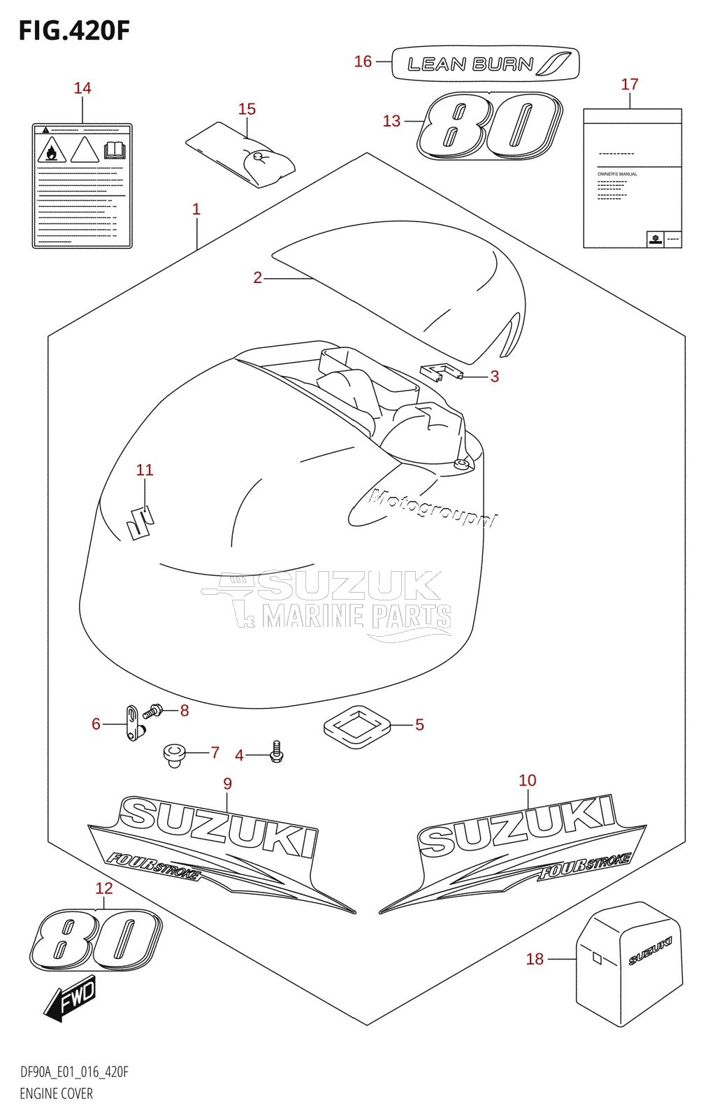 ENGINE COVER (DF80A:E40)