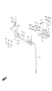 Outboard DF 25A drawing Clutch Rod Remote Control